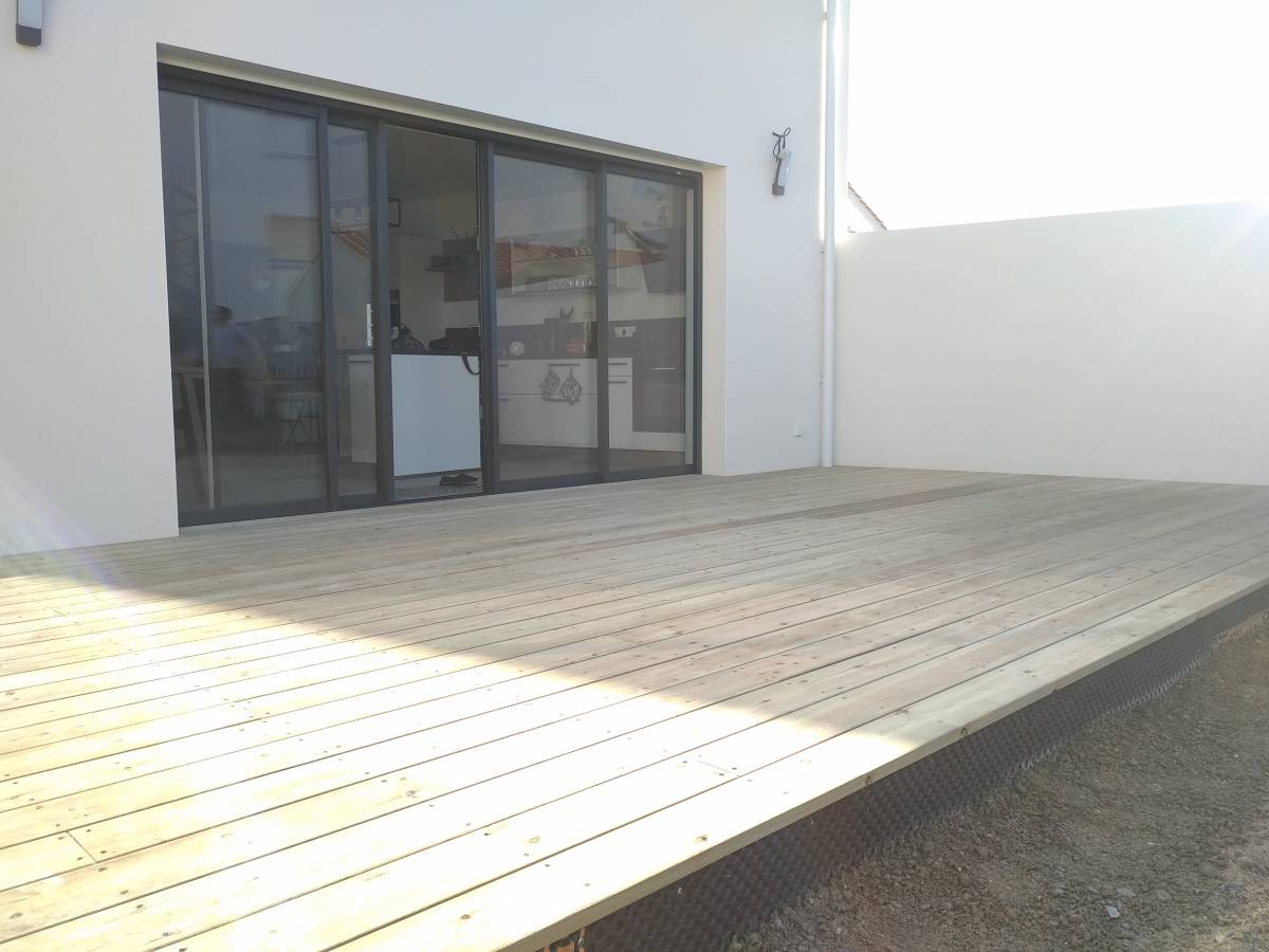 fabrication terrasse et cloture la tranche sur mer