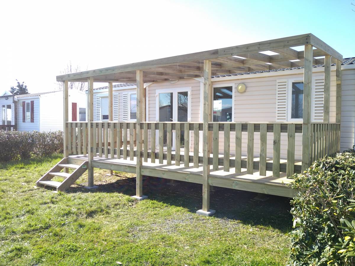 fabrication terrasse bois pour camping en vendée