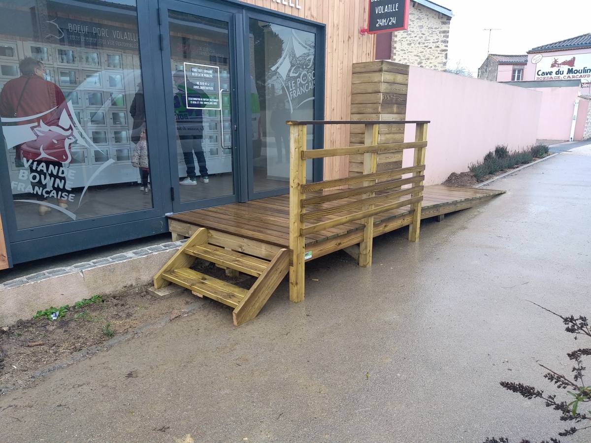 réalisation accessibilite PMR magasin vendée